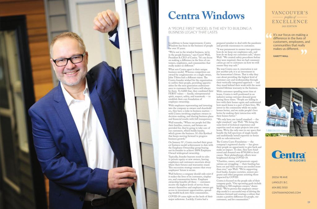 Centra and Vancouver's Profile of Excellence